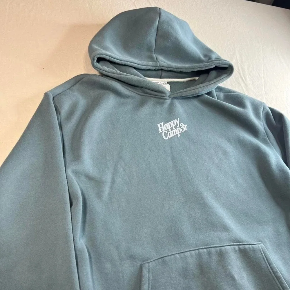 Happy Camp3r "reality is created by the mind" blue hoodie Size XL - Picture 3 of 7